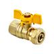 OEM Butterfly Handle 1/2 3/4 Brass Fitting Series Ball Filter Valve Water 1/2 Inch Brass Gas Ball Valve