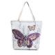 Butterfly Printed Shoulder Bags for Girls , Tote Shopper Bag