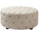 Luxury Antique Fabric Footstool And Bedroom Ottoman Bench With Button Fabric