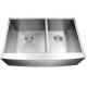 Functional Double Bowl Workstation Apron Front Farmhouse Sink 10'' Depth