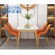 Rectangular Rock Board Marble Dining Table And Chair Combination