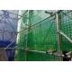 Green Perforated Anti Falling Protective Safety Screens Self Climbing Construction