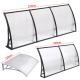 Retractable Solid Polycarbonate Awning , Door Rain Canopy Corrosion Resistance