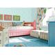 Healthy Embossed Kids Bedroom Wallpaper Moisture Proof With Light Green Color