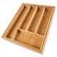Bamboo expandable cutlery tray drawer organizer