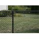Black color PVC coated galvanized chain link fence used for backyard