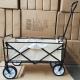 Pvc Wheels Camping Wagon Cart Foldable Luggage Trolley With Single Handle And Cloth