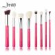 Rose Carmine Goat Hair Basic Makeup Brushes Set Full Face Makeup Brush Set