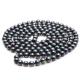 Luxury Colorful Black Round 8mm Shell Pearl Sweater Necklace 55 Inches (N08516)