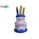 Tarpaulin Blow Up Birthday Cake Yard Decoration Inflatable Advertising Cake