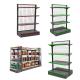 Supermarket Gondola Display Shelf Metallic Rack Adjustable Shelf Height