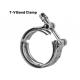3.0 304 Stainless Steel V Band Exhaust Clamp For Flange Kit