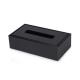 Free sample 240*125*65mm black oblong hotel  tissue box cover