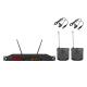 30MHz Dual Channel UHF Wireless Lapel Microphone System