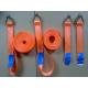Ratchet straps LC2500 DN EN12195-2  50MM Polyester Blue with ratchet and two double J hook