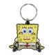 Custom Sponge Bob Character Soft PVC Rubber Keychain, 2D Flat Soft Touch PVC Keyring With Logo