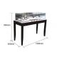 Matte Black Color Pull - drawer Glass Table Display Counter 1200X550X900MM