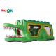 Inflatable Dry Slide Jumping Bouncer Outdoor Indoor Green Alligator Inflatable Bouncer Slide 8x2.8x3mH