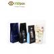 Customized Printed Flat Bottom Coffee Beans Packaging With Zipper