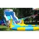 Huge Rent Commercial Inflatable Slide, Blue Sport Water Slide Pool For Adults