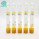 13x75mm Blood Collection Supplies Gel Clot Activator With Yellow Cap For Serum Test