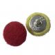 Customized Fabric Covered Buttons With Metal Shank Yellow And Red 36L