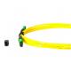 High Reflection Loss MTP MPO Fiber Cable For Gigabit Ethernet Yellow Shell