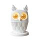 Cool White Ceramic Nightstand Table Lamps Ti Vedo Owl Animal Shape White Finish
