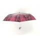 Red Color Auto Open Close Umbrella With Full Print On Oil Fabric , Plastic Handle