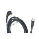 High Flex Right Angle RJ45 GIGE Camera Cable , Gigabit Internet Cable with Thumbscrew Lock