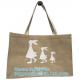 Custom eco friendly waterproof tote shopping jute pouch bag burlap linen packing gift bag with logo print bagease packag