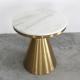 Contemporary design Round Gold stainless steel Marble top Bistro table Coffee table Pub table for hotel Club Cafe