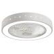 Smart Ceiling Fan Fans With Lights Remote Control Bedroom Decor Lamp 52cm Air Invisible Blades Retractable Silent