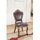 luxury dark color French style wood dining chair furniture