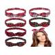 Christmas kids girls Fabric cute hair bands Amazon Ladies Stretch Bunny ears Headband accessories knot headband