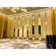 6000-12000mm Panel Width Folding Partition Wall With Aluminum Track And Roller