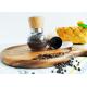 Up Dia 64mm Wood And Glass Salt And Pepper Grinders