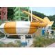 Aqua Park Equipment Fiberglass Water Slides , 19m Height Waterpark Super Bowl For 2 People