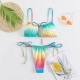 Rainbow Colour Sexy Female Bikini Metal High Waist Skimpy Beach Bikinis Women