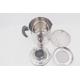 1.6L New design stainless steel cooking oil jar oil strainer pot with lid and base