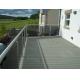 Environmental WPC Deck Flooring Anti - UV Dark Grey For Balcony , wpc  material