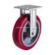 8 450kg Heavy Duty Rigid TPU Caster Wheel 7008-86 for Caster Application Red Color