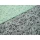 Custom Durable Cotton Nylon Embroidered Lace Fabric Green Flower Pattern
