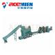 380 V 50 HZ Plastic Recycling Washing Line High Automatic Operating With Crusher