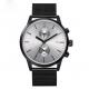 Mens Mesh Strap Black Chronograph Watch