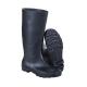 Black CE EN 20347 PVC Rain Boots for Men Steel Toe and Sole Reflective Tape Optional