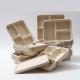 Sugarcane Pulp Lunch Takeaway Bento Box 4 5 Compartment Biodegradable Disposable