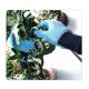 15 Gauge Blue Elastic Polyester Liner Landscaping Latex Gloves