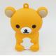Fashion 3d Soft PVC Cartoon Bear Power Bank With High Quality USB Cable For Mobile Phone