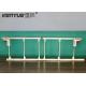 White Double Switch Medical Bed Side Rail Hexapole Aluminum Alloy